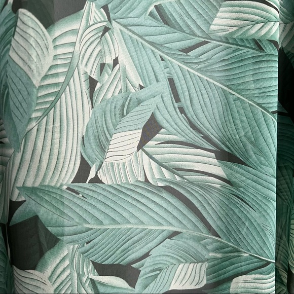 Sheer Tropical Leaf Print Tunic Robe OS - Picture 4 of 5